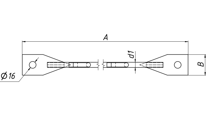 Чертеж кабельного кронштейна для шахт и рудников