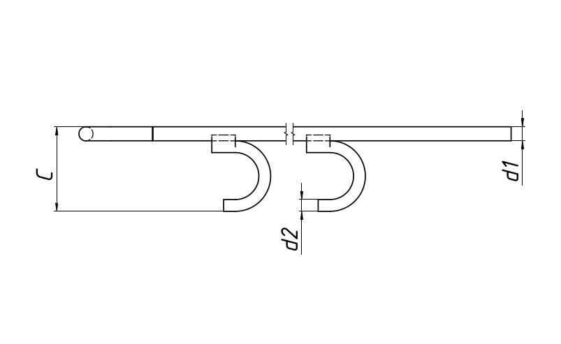 Чертеж кабельного подвеса МБКП для подвески кабелей в подземных горных выработках